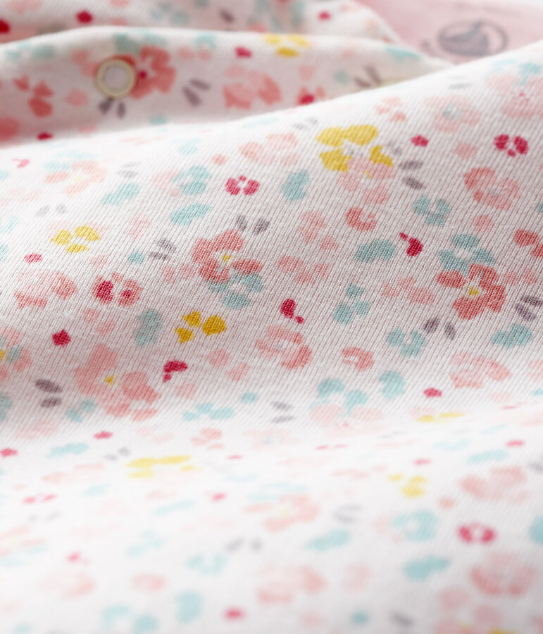 Mono largo de punto para beb&eacute; blanco/multicolor