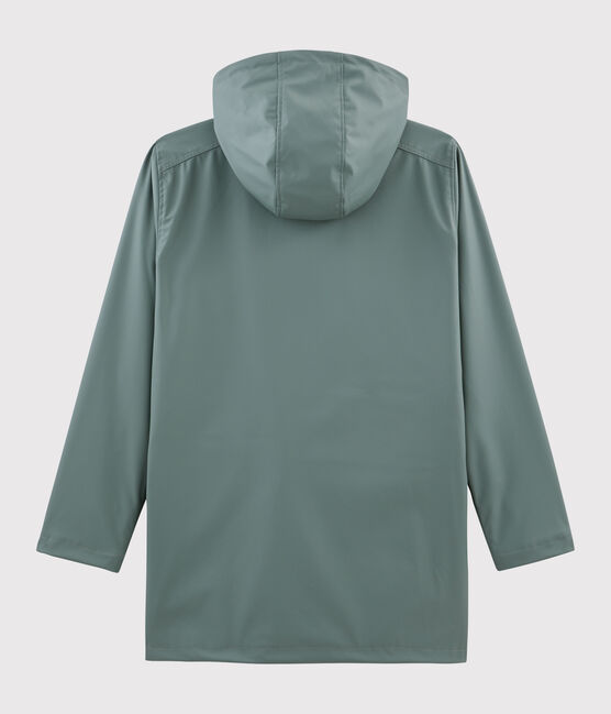 Chubasquero icónico de material reciclado y algodón orgánico verde THUYA