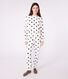 Pijama de rizo de algodón con estampado de corazones para mujer