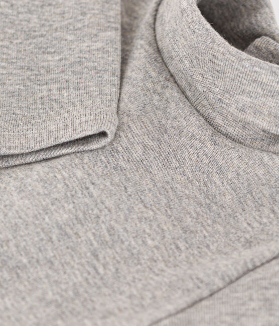 Body de manga larga con cuello vuelto para bebé gris CHATON CHINE