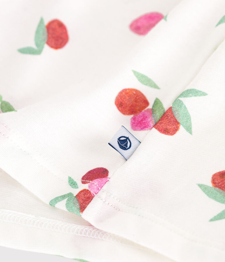 Camis&oacute;n infantil de algod&oacute;n con estampado de frutas blanco/multicolor