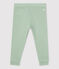 «Leggings» de punto calado de bebé verde HERBIER