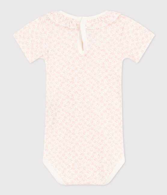Bodi de manga corta con cuello isabelino de algodón de bebé MARSHMALLOW/ PANTY