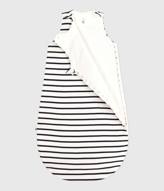 Saco de dormir para bebé TOG 2 de algodón blanco MARSHMALLOW/azul SMOKING
