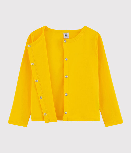 Rebeca de algodón de niña amarillo JAUNE