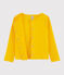 Rebeca de algodón de niña amarillo JAUNE