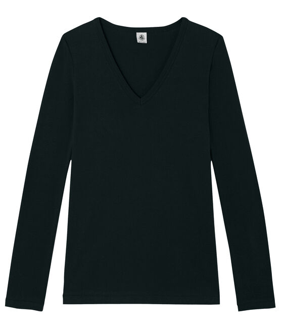 Camiseta de manga larga icónica de mujer negro NOIR