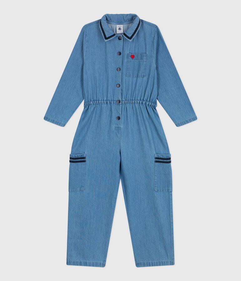 Mono infantil largo de algod&oacute;n azul DENIM CLAIR