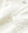 Pelele de algodón orgánico para bebé blanco MARSHMALLOW/blanco MULTICO