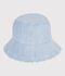 Gorro infantil de chambray azul