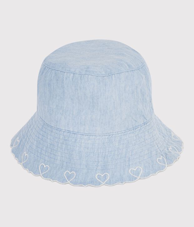 Gorro infantil de chambray azul