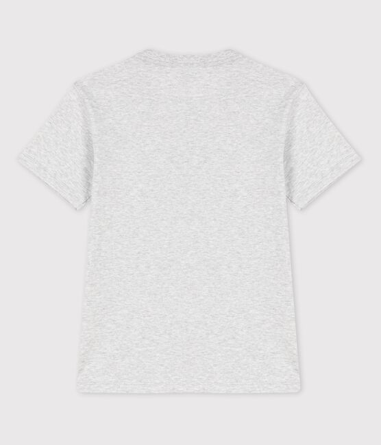 Camiseta de manga corta de algodón de niño gris POUSSIERE CHINE