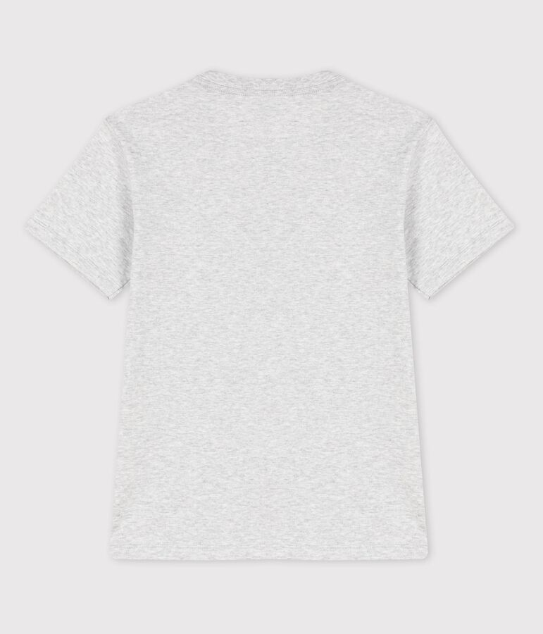 Camiseta de manga corta de algod&oacute;n de ni&ntilde;o gris