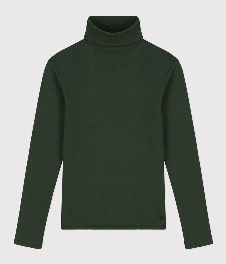 Camiseta L'ICONIQUE de algod&oacute;n con cuello vuelto para mujer verde AVORIAZ