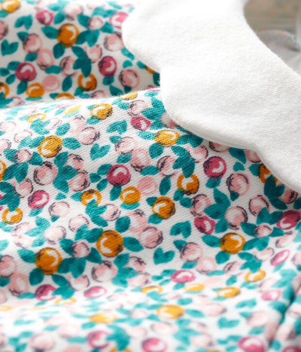 Blusa de manga larga para beb&eacute; ni&ntilde;a blanco/multicolor