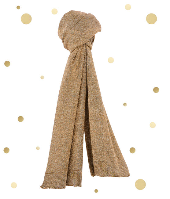 Bufanda dorada para mujer marron BRINDILLE/amarillo DORE