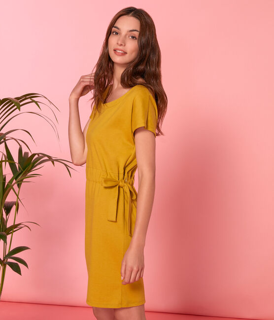 Vestido manga corta para mujer verde BAMBOO