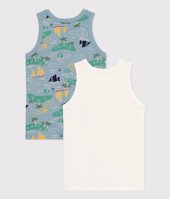Juego de 2 camisetas de tirantes de algodón de explorador para niño variante 1