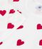 Pijama de algod&oacute;n para ni&ntilde;o con estampado de corazones blanco/rojo