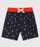 Pantalón corto de playa estampado para bebé niño azul SMOKING/blanco MULTICO