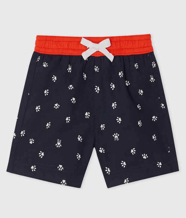 Pantal&oacute;n corto de playa estampado para beb&eacute; ni&ntilde;o azul/multicolor