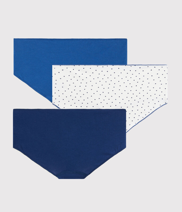 Juego de 3 culottes con minicorazones para ni&ntilde;a multicolor