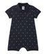 Pelele corto de bebé niño estampado con cuello tipo polo