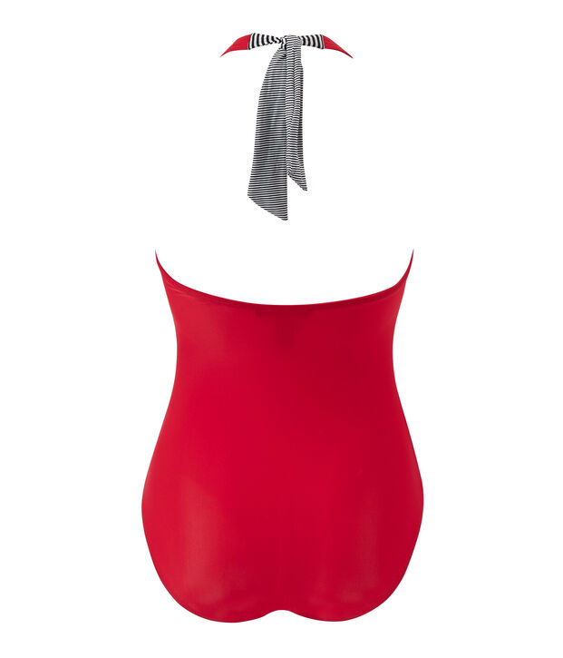 Ba&ntilde;ador de 1 pieza para mujer rojo