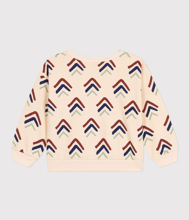 Sudadera estampada de mulet&oacute;n para ni&ntilde;o crudo/multicolor