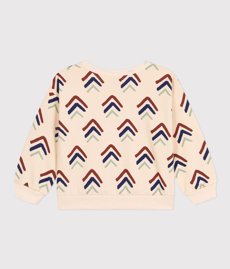 Sudadera estampada de mulet&oacute;n para ni&ntilde;o crudo/multicolor