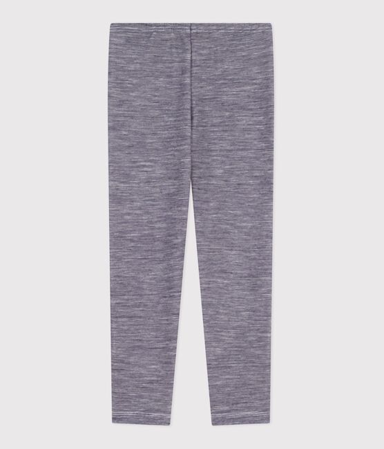 Leggings infantiles de lana y algodón a rayas azul SOIR/ MARSHMALLOW