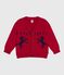 Cárdigan infantil de lana y algodón con estampado rojo TERKUIT/ SOIR