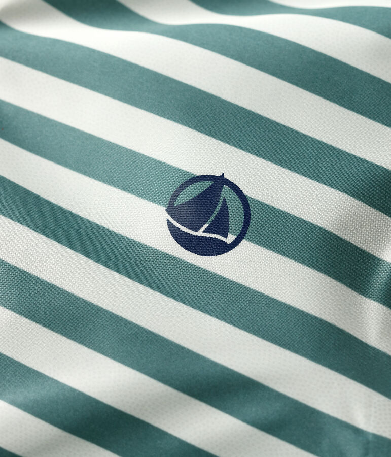 Cortavientos de poli&eacute;ster reciclado para beb&eacute; verde BRUT/blanco AVALANCHE