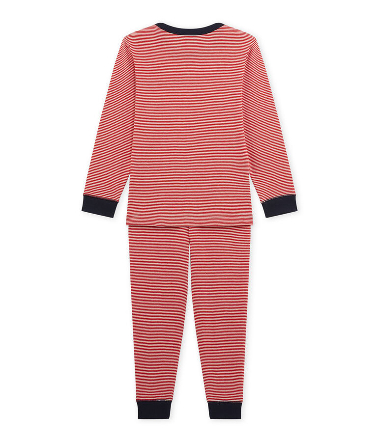 Pijama milrayas para ni&ntilde;o rojo/blanco