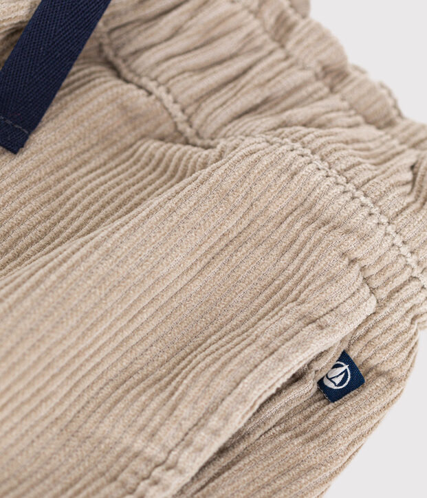 Pantal&oacute;n corto de pana para ni&ntilde;a beige