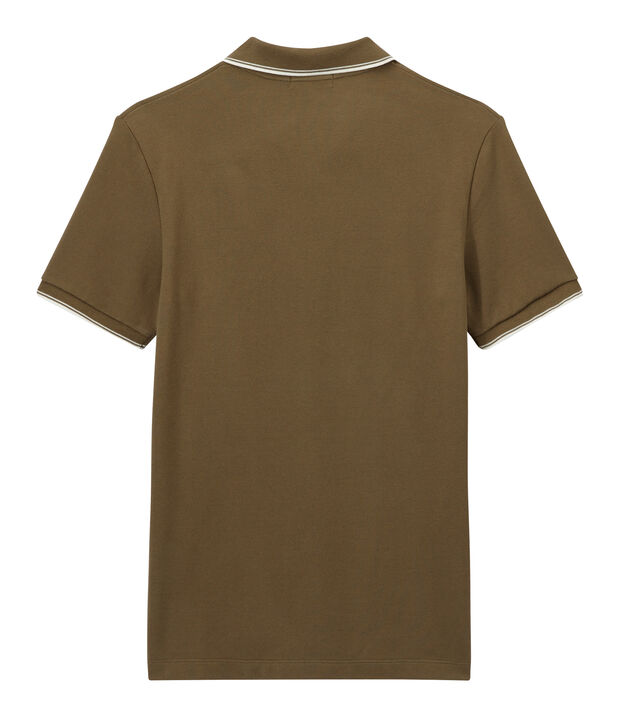 Polo para hombre de tejido de piqu&eacute; marron
