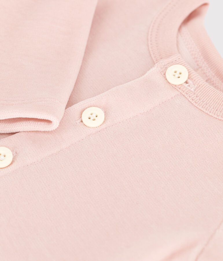 C&aacute;rdigan de terciopelo de algod&oacute;n para beb&eacute; rosa