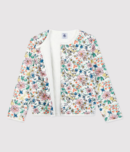 Cárdigan de túbico de niña blanco MARSHMALLOW/blanco MULTICO