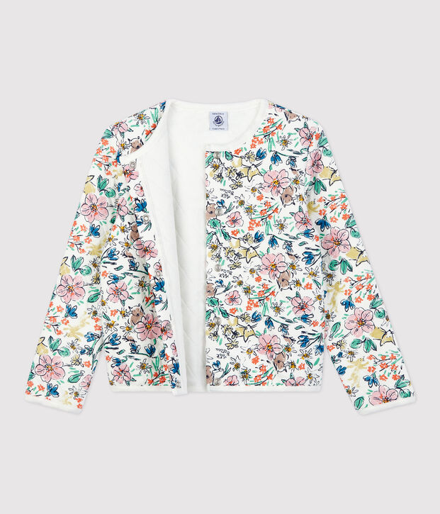 C&aacute;rdigan de t&uacute;bico de ni&ntilde;a blanco/multicolor