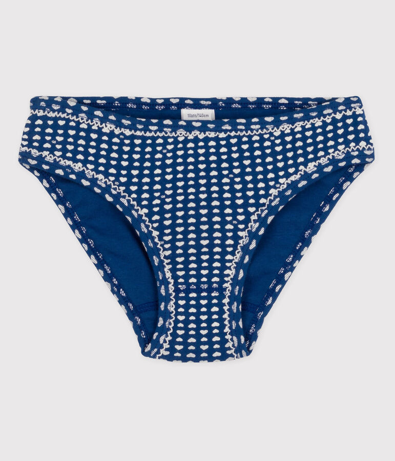 Braguita de algod&oacute;n de ni&ntilde;a azul/blanco