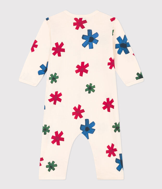 Pijama sin pies de algod&oacute;n happy family para beb&eacute; crudo/multicolor