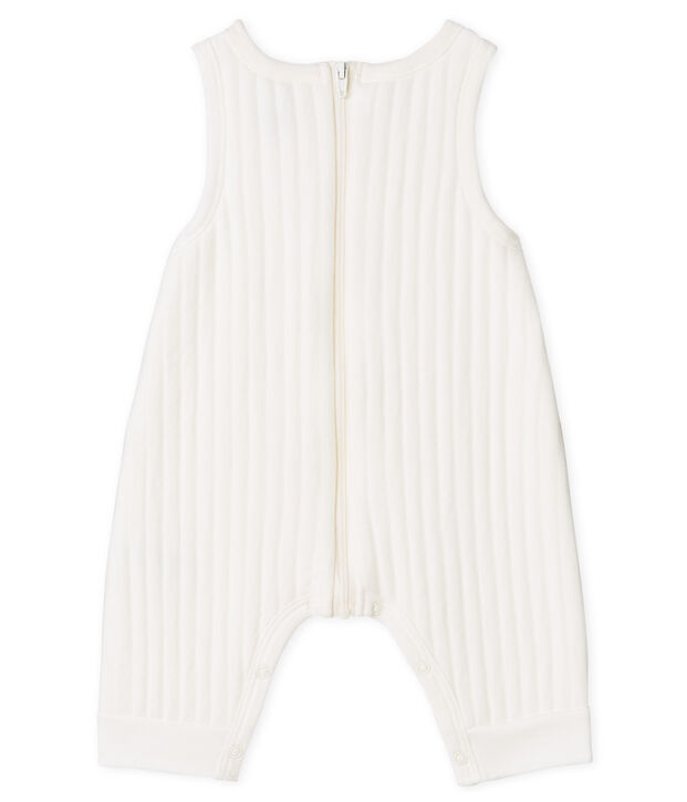 Peto de beb&eacute; ni&ntilde;o de t&uacute;bico acolchado blanco