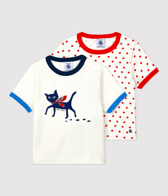 Lote de 2 camisetas de manga corta para bebé variante 1