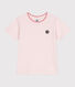 Camiseta infantil lisa de manga corta de algodón