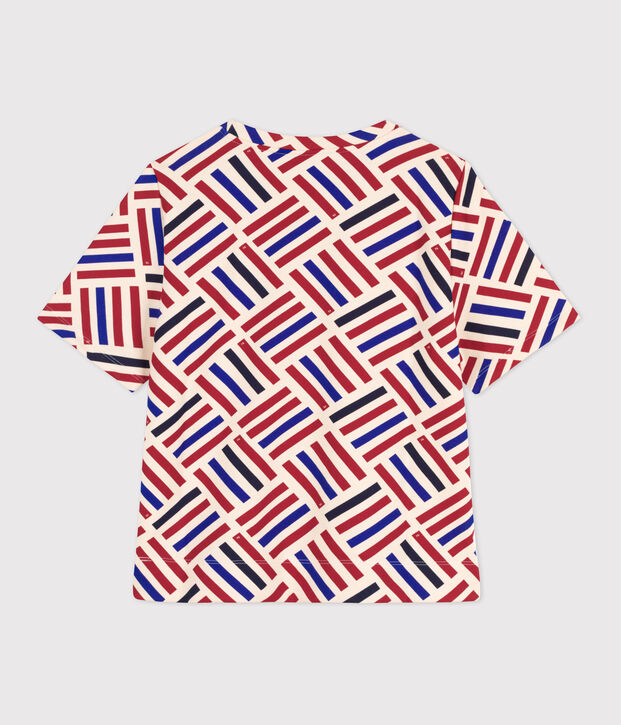 Camiseta de algod&oacute;n LE COZY para mujer crudo/rojo/multicolor