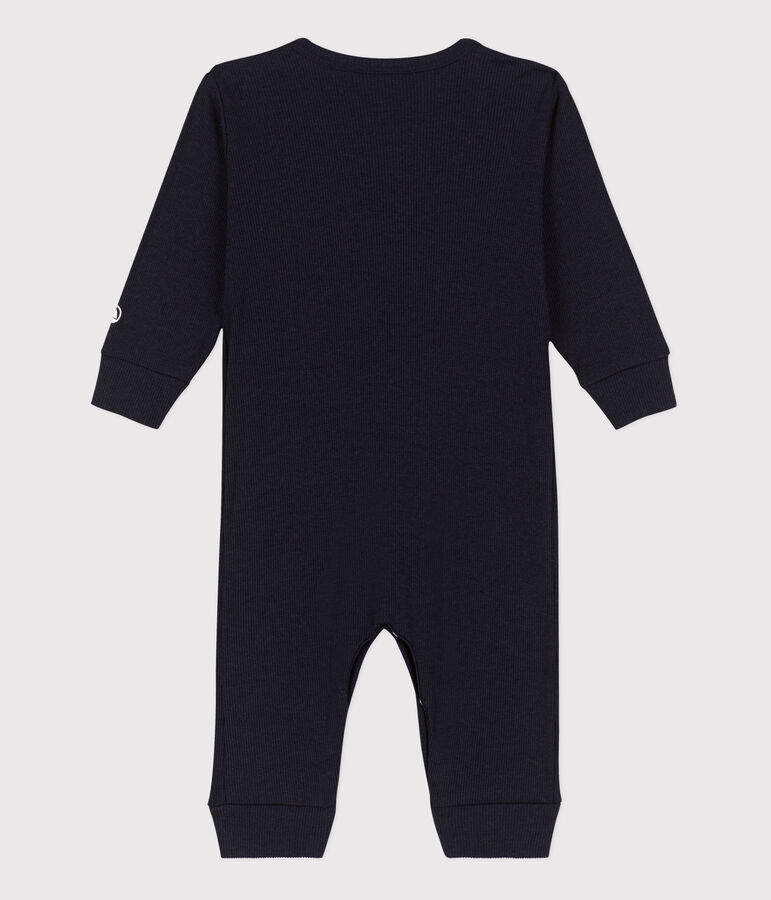 Pelele sin pies de algod&oacute;n y lyocell azul SMOKING