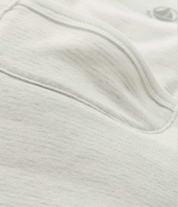 Saco con mangas para beb&eacute; beige/blanco