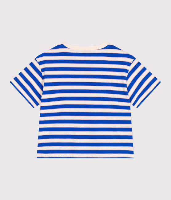 Camiseta Boxy de algodón a rayas para mujer blanco AVALANCHE/ MULTICO