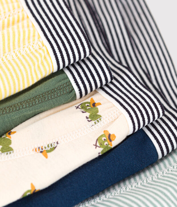 Juego de 5 b&oacute;xeres infantiles con ciempi&eacute;s de algod&oacute;n multicolor