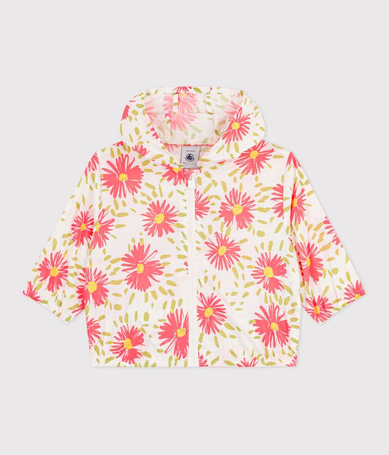 Cortavientos ultraligero para beb&eacute; blanco MARSHMALLOW/blanco MULTICO